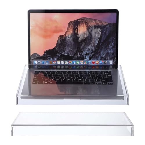 UKCOCO Acrylic Keyboard Cover Transparent Keyboard Protector for Desktop and Laptop Waterproof Dust Hood Clear Cover for 13.77 X 9.84 X 1.18 in Accessories - size: 35.00X25.00X3.00CM
