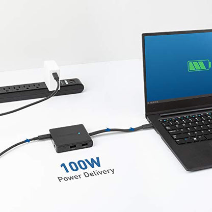 Cable Matters Dual 4K Monitor USB C Hub with DisplayPort 1.4, 100W PD | 2x 4K@60Hz DP, Windows Only, macOS Not Supported, Thunderbolt 4/3 and USB4 Compatible, for Surface Pro, XPS