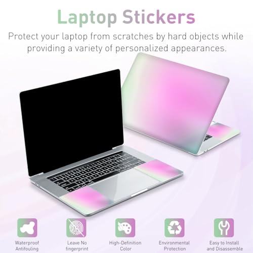 15-15.6 inches Netbook Laptop Skin Sticker Decal Reusable Cover Protector for 11.6 12 13 13.3 14 15 15.4 Notebook Chromebook Easy to Apply Remove, Scratch-Resistant Waterproof I Dream Gradient - color: Dream Gradient