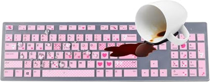 Keyboard Cover Skins Compatible with Dell KM636 Wireless Keyboard & Dell KB216 Wired Keyboard & Dell Optiplex 5250 3050 3240 5460 7450 7050 & Dell Inspiron AIO 3475/3670/3477 All-in one Desktop-Lovly - color: Lovly