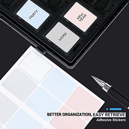 [High Capacity] 54 Slots Memory Card Case for 36 Micro SD and 18 SD Cards with Labels,Water-Resistant Anti-Shock Anti-Dust,Micro SD/SDHC/SDXC TF Card and SDHC/SDXC Holder Organizer Storage | Water-Resistant Anti-Shock Anti-Dust, Micro SD/SDHC/SDXC TF Card