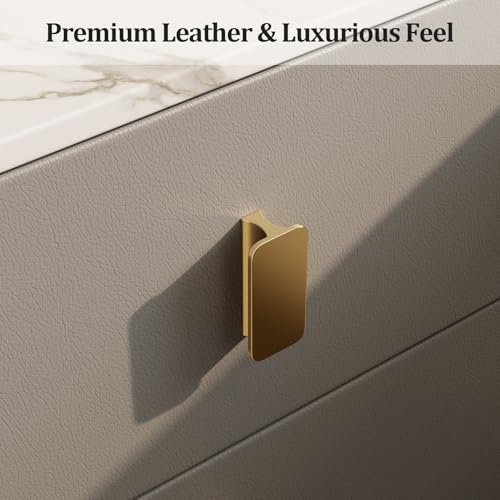 AQIMUELE Narrow Nightstand with Drawers, Narrow Side Table Leather, Small Bedside Tables for Bedroom. (Dark Gray) - color: Dark Gray, size: 11.8''W x 15"D x 22.8"H