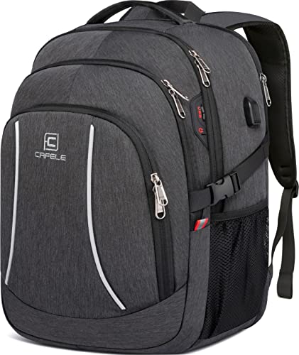 CAFELE Backpack,17.3in Durable Travel Laptop Backpack, College Backpack,RFID Anti Theft Pocket Big Business Computer Bag,Water Resistant School Bookbag for Teens Men Women,Gifts Grey - color: 17.3-grey, size: 17.3inch