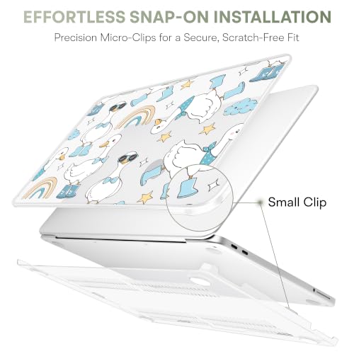 Compatible with MacBook Neo 13 inch (2026 Release A3404) (A18 Pro) with Liquid Retina Display, Printed Slim Protective Case with Screen Protector & Keybaord Cover, Goose - color: Goose
