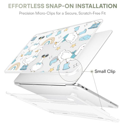 Compatible with MacBook Neo 13 inch (2026 Release A3404) (A18 Pro) with Liquid Retina Display, Printed Slim Protective Case with Screen Protector & Keybaord Cover, Goose - color: Goose