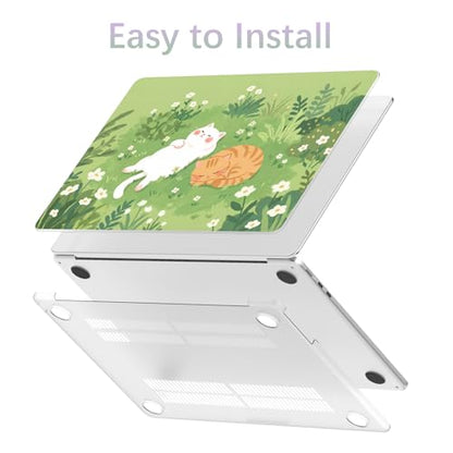 Compatible with MacBook Air 13 inch Case M1 Cute Cat Flower | A2337 A2179 A1932 2021-2018 Release | Kitten Protective Hard Shell Matte Cover for MacBook Air 13.3 inch - color: Cat G, size: MacBook Air 13.3 inch M1 A2337 A2179 A1932