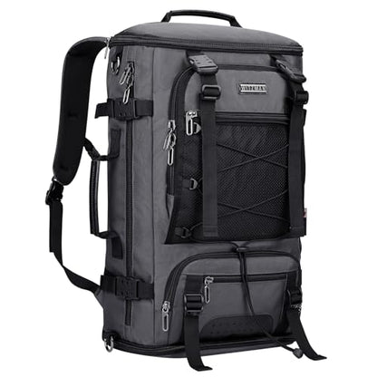 WITZMAN Travel Backpack for Men Convertible Large Carry on Bag | Large Nylon Laptop Backpack Fits 17 Inch, Airline Approved, Shoe Compartment, For Weekend Trips, Daily, B689 Silvery Grey