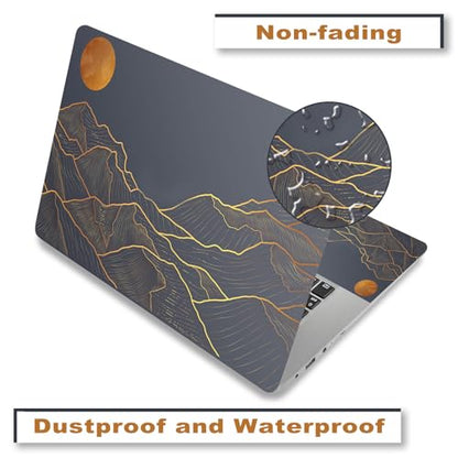 Laptop Decal Sticker Skin Cover for 11.6”12" 13" 13.3" 14" 15" 15.4" 15.6" | Laptop Netbook Vinyl Skin Sticker Cover Art Notebook Protector ( 2 Wrist Pad Skins), Removable Reusable, Abstract Mountain - color: Abstract Mountain