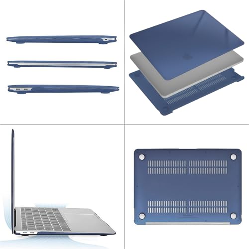 MOSISO Compatible with MacBook Air 13 inch Case M1 2021 2020 2019 2018 | A2337 A2179 A1932, Protective Hard Shell&Keyboard Cover&Screen Film&Pouch for MacBook Air 13.3 inch Case, Crystal Midnight - color: Crystal Midnight