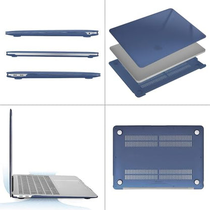 MOSISO Compatible with MacBook Air 13 inch Case M1 2021 2020 2019 2018 | A2337 A2179 A1932, Protective Hard Shell&Keyboard Cover&Screen Film&Pouch for MacBook Air 13.3 inch Case, Crystal Midnight - color: Crystal Midnight
