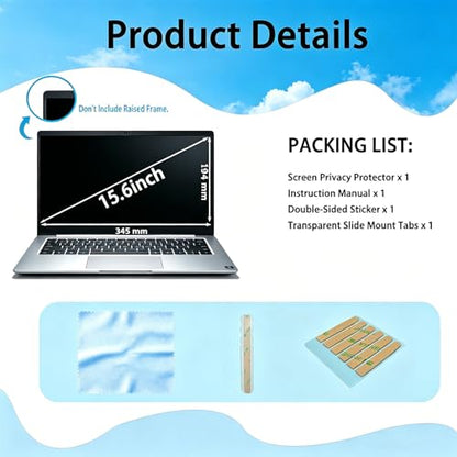 15.6 Inch 16:9 Laptop Privacy Screen Filter - 26° privacy screen | 26° privacy screen, Computer Monitor Privacy Shield and Anti-Glare Protector