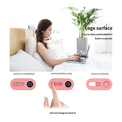 Laptop Camera Cover Slide 6 Pack Ultra Thin 0.027 Inch Webcam Cover Slide for Desktop, PC, Computer, Tablet, Phone, MacBook, iMac, iPad Web Blocker for Your Privacy and Security (6 Color)