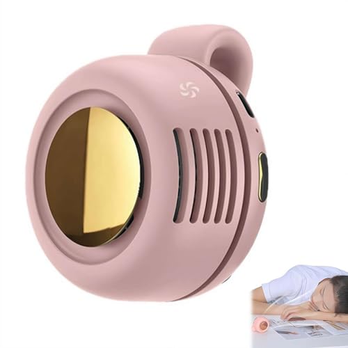 Portable Silent Mini Bladeless Electric Fan, Hands Free Shirt and Waist Clips Whirlwind Fans, USB Rechargeable Neck Fan for Outdoor & Travel & Office, Travel Accessories, Gift (Pink)