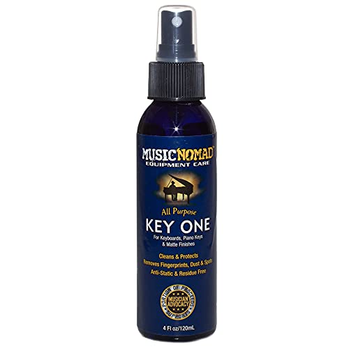 MusicNomad MN131 All Purpose Key ONE Cleaner, for Keyboards, MIDI Keyboard Controllers, Keys, Digital Pianos & Matte Pianos, 4 oz
