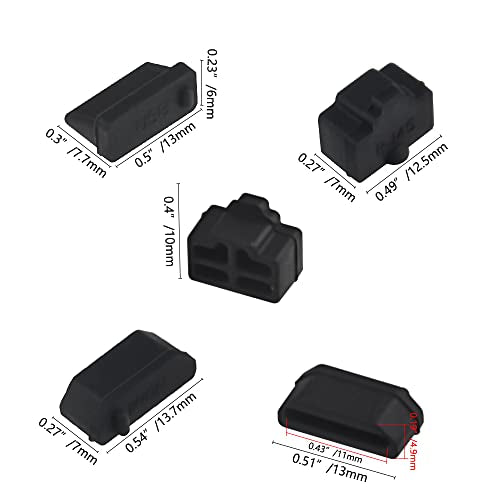 WMYCONGCONG 30 PCS USB Port Cover Silicone Anti Dust Protection Caps Dust Plug for USB A, HDMI, RJ45 Ethernet Hub Port