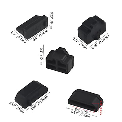 WMYCONGCONG 30 PCS USB Port Cover Silicone Anti Dust Protection Caps Dust Plug for USB A, HDMI, RJ45 Ethernet Hub Port