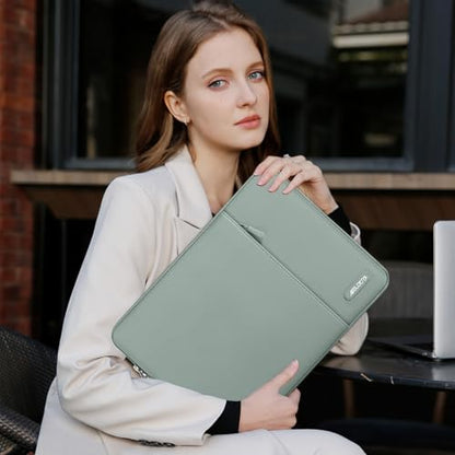 MOSISO Laptop Case 13 inch, Laptop Sleeve Bag with Pocket | Compatible with MacBook Neo A3404 2026/Air/Pro 13 M5/M4/M3/M2/M1 2026-2016, Polyester Vertical Computer Bag, Antique Green - color: Antique Green, size: 13 inch