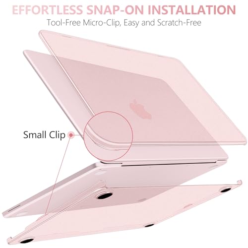 Matte Frosted Compatible with MacBook Neo 13 Inch 2026 (Model A3404 | A18 Pro Chip) | Anti-Crack & Scratch & Fingerprint | 100% Match Official Color Blush - color: Matte Blush Clear