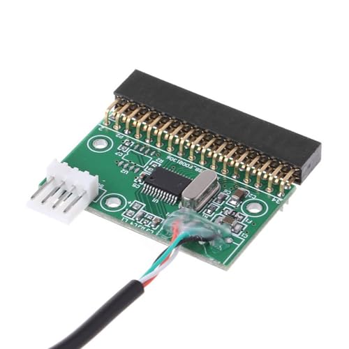 USB to 34-Pin Floppy Drive Adapter PCB Board, 3.5 Inch 1.44MB Floppy Disk Drive to USB Cable Connector Reader, IT Hardware Data Recovery Converter Module for Desktop Laptop, 1 Set