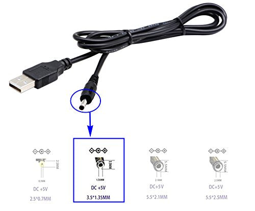 USB 2.0 A Male to DC 3.5x1.35mm Male Adapter Cable 5 Volt DC Barrel Power Jack Charging Cable for Tablet, Electronic Dog, Access Control Attendance (1M/3.3ft, DC 3.5x1.35mm)(2packs) - color: 1M DC 3.5x1.35mm