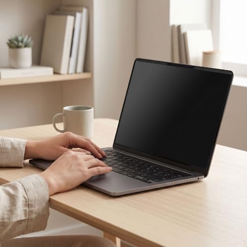 Diyeeni 15.6 Inch Privacy Screen, Anti Protector Film with Magnetic Attachment for Laptops Monitors, Scratch Proof and Clear Viewing
