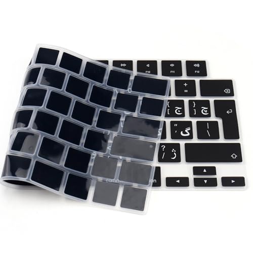 HRH Keyboard Cover Skin EU for MacBook Air 13”15"(M5-M2)&Pro 14”16"(M5-M1) | Persian,Black,2026-2021,A3426 A3427 A3434 A2992,Neo 13" A18, Precise Fit, Dust Proof, Waterproof,Durable,Keyboard Accessories - color: Persian