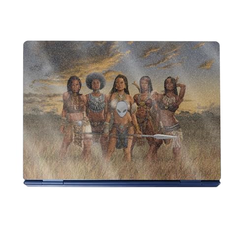 Glossy Glitter Laptop Skin Compatible with Alienware 16/16X Aurora (2025) - African Queens - Premium 3M Vinyl Protective Wrap Decal Cover - Easy to Apply | Crafted in The USA by MightySkins - color: African Queens, size: 16/16X Aurora (2025) Full Cover Sk
