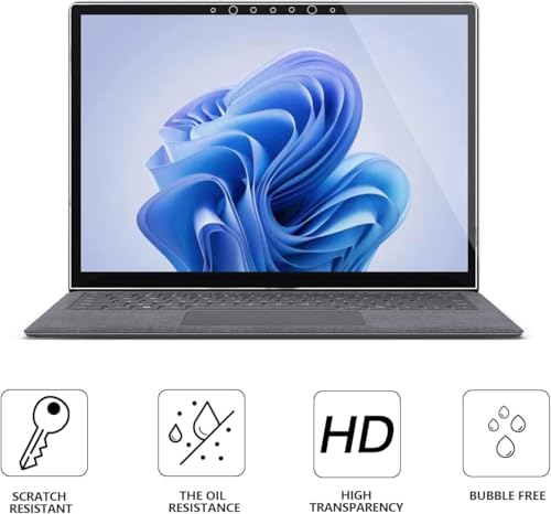 Megoo ArmorShield Tempered Glass Screen Protector for Surface Laptop 6 15" | Scratch Resistant, Ultra Clear, Smooth Touch, Fingerprint Resistant; Also Fits Surface Laptop 5/4/3, 2-Pack - size: Laptop 3–6 15"