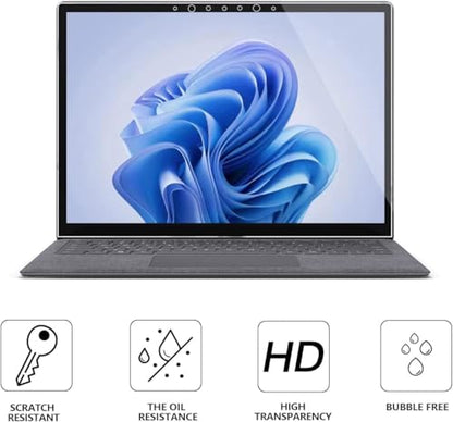 Megoo ArmorShield Tempered Glass Screen Protector for Surface Laptop 6 15" | Scratch Resistant, Ultra Clear, Smooth Touch, Fingerprint Resistant; Also Fits Surface Laptop 5/4/3, 2-Pack - size: Laptop 3–6 15"