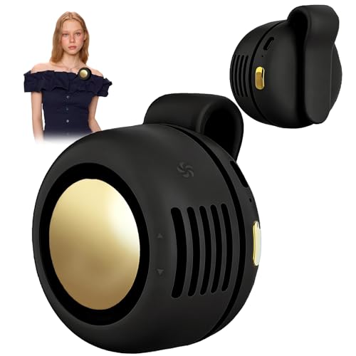 Portable Clip-On Fan, Mini USB Rechargeable 360° Rotatable Fan, Personal Fan 3-Speed Silent Mini Bladeless Fans - color: 1 pack(Black)