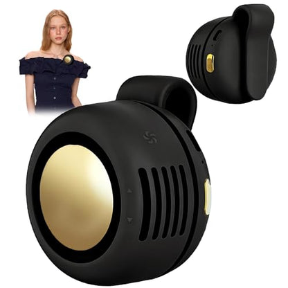 Portable Clip-On Fan, Mini USB Rechargeable 360° Rotatable Fan, Personal Fan 3-Speed Silent Mini Bladeless Fans - color: 1 pack(Black)