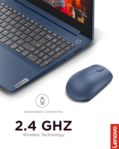 Lenovo 530 Wireless Mouse with Battery, 2.4GHz Nano USB, 1200 DPI Optical Sensor, Ergonomic for Left or Right Hand, Lightweight, GY50Z18986, Abyss Blue - color: Abyss Blue