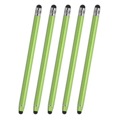 PATIKIL 5 Pcs Stylus Pens for Touch Screens, 2 in 1 High Sensitivity Universal Pen Capacitive Stylus for Phone Tablets Laptop Touch Screen Device, Green - color: Green
