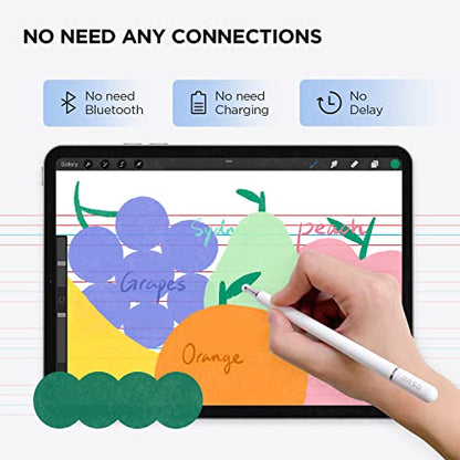 Pen for Samsung Tablet, Capacitive Disc Tip Stylus Pencil & Magnetic Cap Compatible with Apple iPad pro/iPad 6/7/8th/iPhone, Samsung Galaxy Tab A7/S7, Chromebook/Nintendo Switch (Pink) - color: PINK