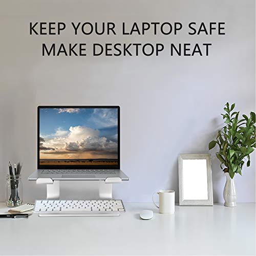 Urmust Laptop Stand for Desk - Ergonomic Computer Stand Riser Holder for MacBook Air Pro, Dell, HP, Lenovo, Samsung, Alienware Laptops 11-15.6" (Silver, Up to 15.6" Laptop) - color: D-Silver