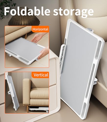 Laptop Desk for Bed,Adjustable Height Lap Desks Bed Tray,Portable Folding Couch Table with Bookstand,Car Rear Seat Sofa Floor Laptop Tray Stand for Adults Kids Eating Breakfast,Writing,Reading - size: Standard