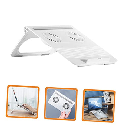 Laptop Cooling Pad Dual 3800 Fans Laptop Stand for Notebook Pc Holder Triangle Frame with Non-Slip Support Portable Computer Stand for Home Office Travel