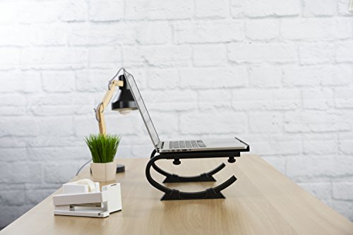 VIVO Black Fully Adjustable Curved Laptop, Notebook and Monitor Riser Stand STAND-V001N (Pack of 3) - size: Curved Stand (Pack of 3)