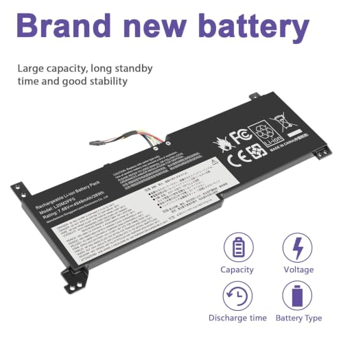 L20C2PF0 L20M2PF0 Laptop Battery Replacement for Lenovo IdeaPad 3-14ADA6 3-14ALC6 3-14ITL6 3-14ABA7 3-15ADA6 3-15ITL6 3-15ALC6 3-17ALC6 3-17ITL6 V14 V15 V17 G2-ALC G3-ABA Series L20L2PF0 38Wh - size: L20M2PF0 12.60 × 6.50 × 0.94 in