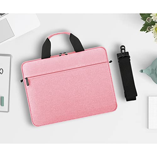 15.6-16 Inch Laptop Sleeve Case Shoulder Bag with Handle, Pink | Compatible with for 15.6 Inch Laptop Computer, 16 Inch MacBook Pro/Max M1 M2 M3 M4 M5, Laptop Carrying Bag Briefcase - color: Pink, size: 15.6/16 Inch