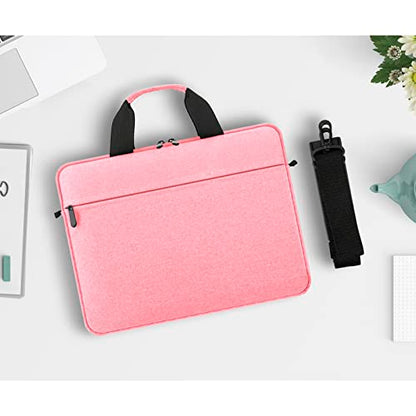 15.6-16 Inch Laptop Sleeve Case Shoulder Bag with Handle, Pink | Compatible with for 15.6 Inch Laptop Computer, 16 Inch MacBook Pro/Max M1 M2 M3 M4 M5, Laptop Carrying Bag Briefcase - color: Pink, size: 15.6/16 Inch
