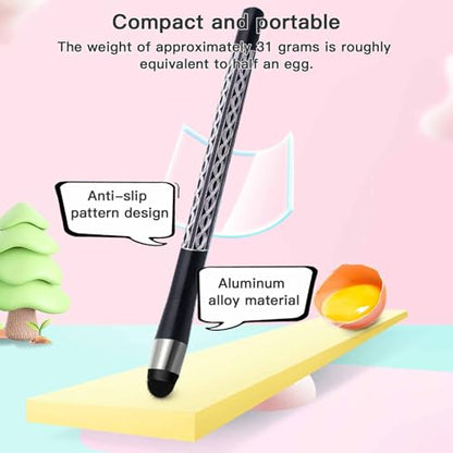 Extra Long Telescopic Stylus Pen for Touch Screens – Retractable Extendable Stylus with Precision Flocking Tip, Universal Compatibility with iPad/iPhone/Android, Lightweight & Durable (Black) - color: Black