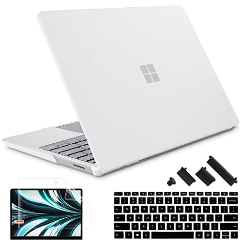 Case for Surface Laptop 5/4/3 13.5", Matte Clear | Hard Shell Case with Keyboard Cover & Screen Protector. Fits Surface Laptop 5/4/3 13.5" Metal Palm Rest Models 1951/1868. - color: Matte White