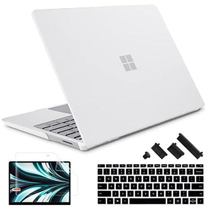 Case for Surface Laptop 5/4/3 13.5", Matte Clear | Hard Shell Case with Keyboard Cover & Screen Protector. Fits Surface Laptop 5/4/3 13.5" Metal Palm Rest Models 1951/1868. - color: Matte White