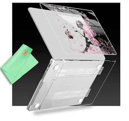 UESWILL for MacBook Pro 14 inch Case M5 M4 M3 M2 M1 A3427 A3426 A3434 A3401 A3185 A3112 A2992 A2918 A2779 A2442 (2021-2026), Glossy Pattern Hard Shell Cover + Microfiber Cloth, Fairy - color: Pattern: Fairy, size: MacBook Pro 14" (M1 M2 M3 M4 M5)