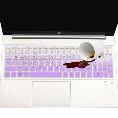 Keyboard Cover for HP Laptop 15.6" 15-fc 15-fd 15z-fc000 15-fc0245dx 15-fc0025dx 15-fc0093dx 15-fc0099nr 15-fc0010nr 15-fc0307dx 15-fc0146dx 15-fc0047wm 15-fc0025dx 15-fc0041wm 15-fc0081nr 15-fc0037wm - color: OmbrePurple