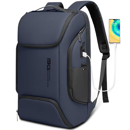 BANGE Business Laptop Smart backpack Can Hold 15.6 Inch Laptop Commute Backpack Carry on bag for men and women (Blue) - color: Blue