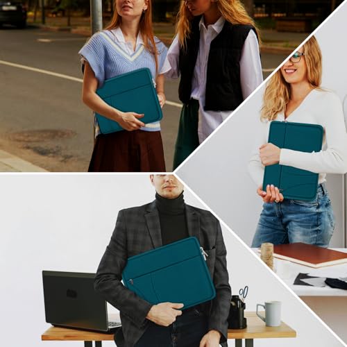 Laptop Sleeve Case 14 inch, Traveling Laptop Cover with Zippered Pocket, Shockproof Protective Carrying Briefcase Computer Bag for 14" MacBook Air/Pro, HP, Dell, Lenovo, Acer, Cyan - color: Cyan, size: 14 inch