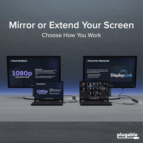 Plugable USB 2.0 to VGA Video Graphics Adapter for Multiple Monitors up to 1920x1080 Supports Windows 11,10, 8.1, 7, XP, Mac, and ChromeOS - size: 1920x1080 VGA