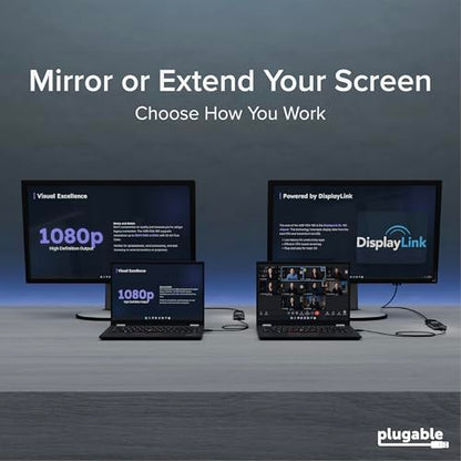 Plugable USB 2.0 to VGA Video Graphics Adapter for Multiple Monitors up to 1920x1080 Supports Windows 11,10, 8.1, 7, XP, Mac, and ChromeOS - size: 1920x1080 VGA